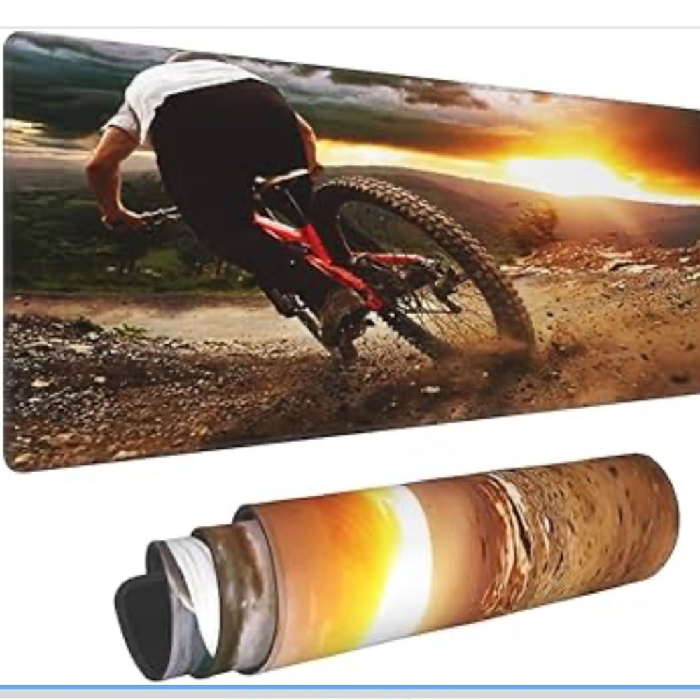 NWT Bicycle Large Mouse Pad Mountain Biking Downhill Race Mouse Pad, XXL